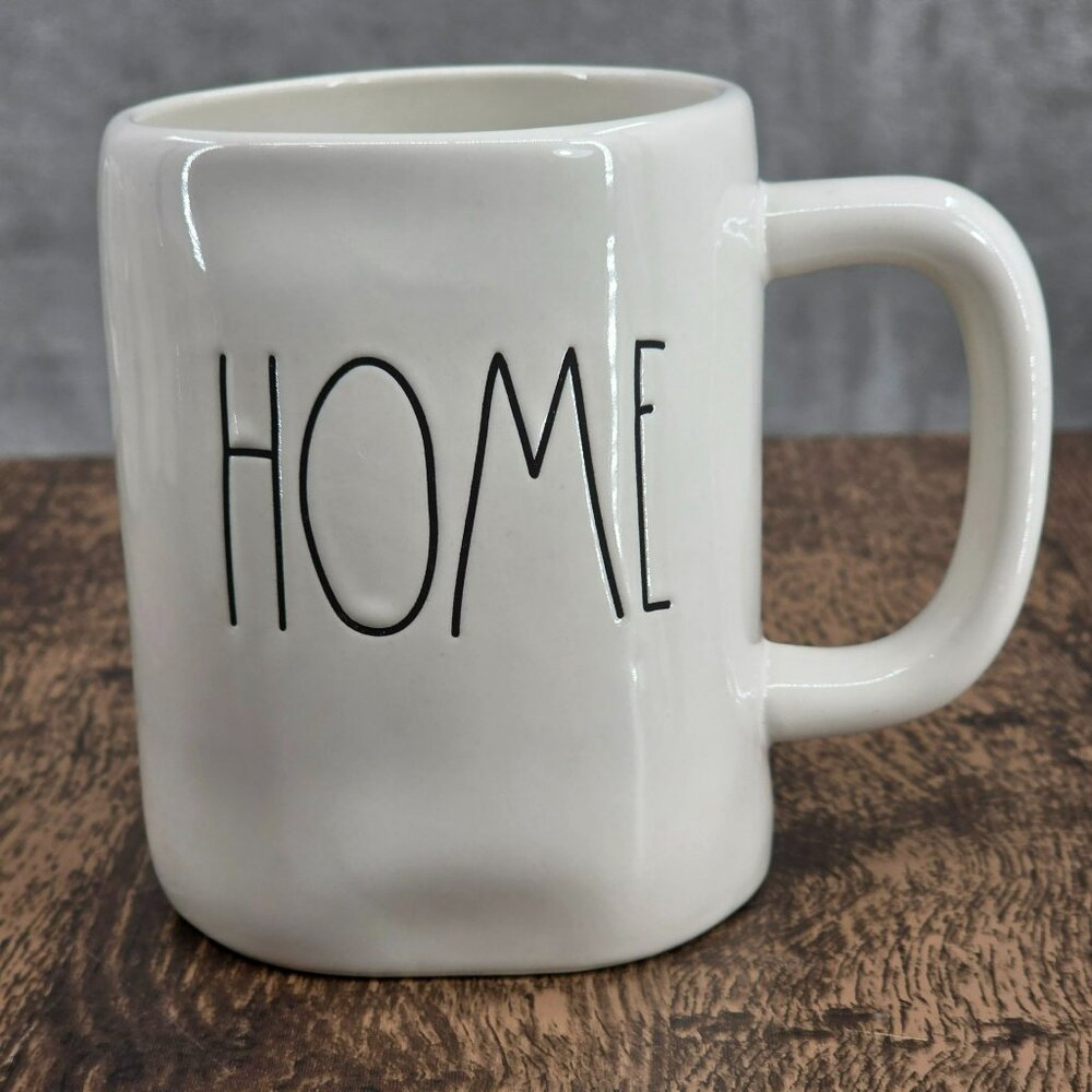 Rae Dunn HOME LL Large Letter Mug Coffee Tea Cocoa Farmhouse Cream Black Boho